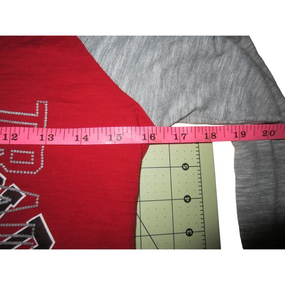 NBA Portland Trail Blazers Long Sleeve Tee Adidas Red Gray M - Picture 8 of 11